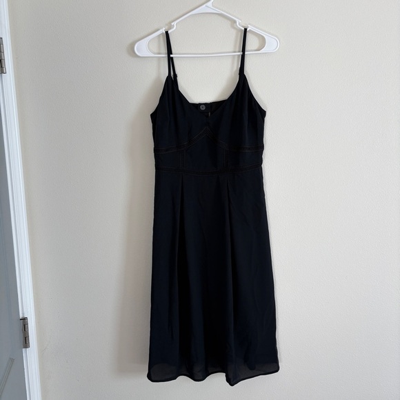 All Worthy by Hunter McGrady Size 4 Black Chiffon Dress w/ Lace Insets, NWOT - Picture 4 of 9